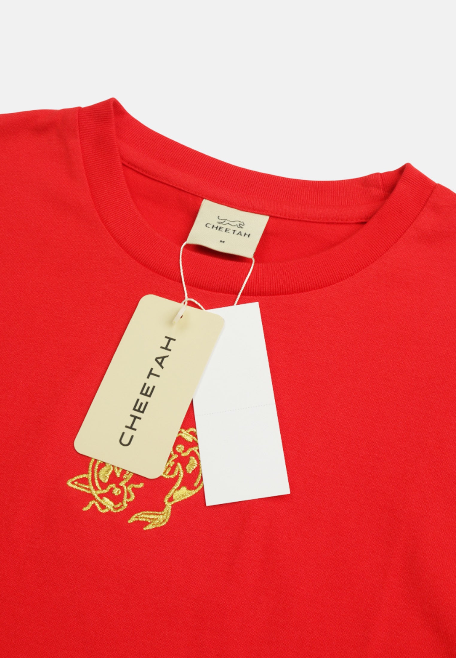 Cheetah Women CNY Loose Fit Jersey Knit Short Sleeve Graphic Boxy Tee - CL-96360