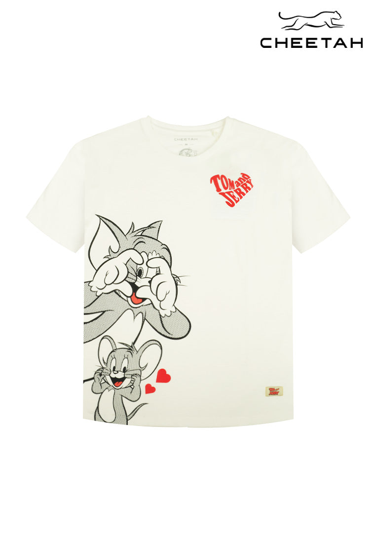 CHEETAH Women Tom And Jerry Regular Fit Cotton Blend Short Sleeve T-Shirt - CL-96480