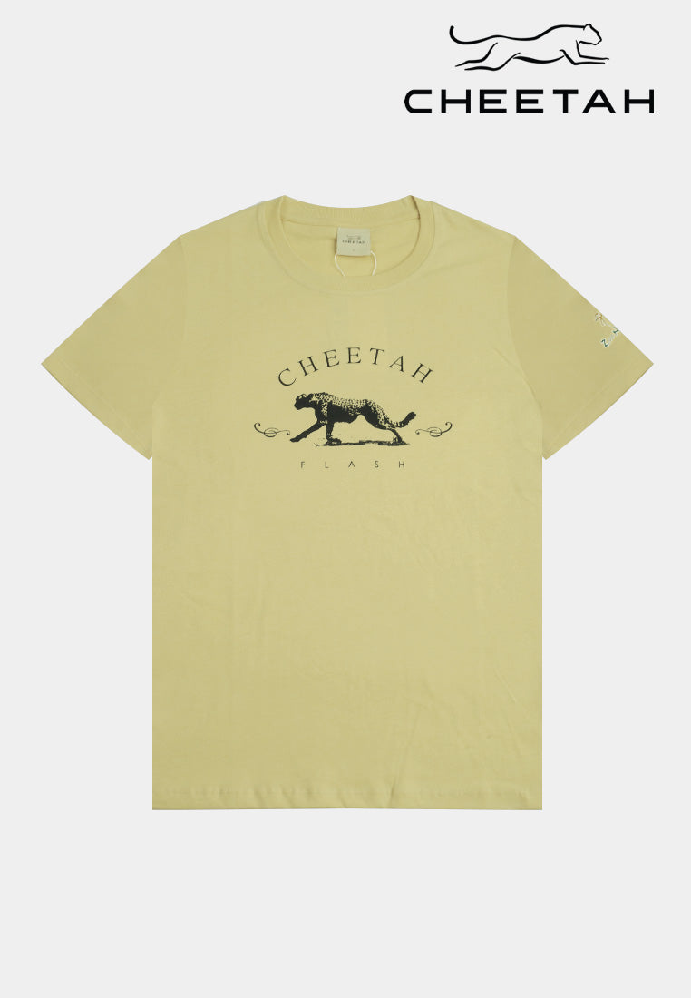 Cheetah Women x Zoo Negara Round Neck Short Sleeve Graphic Tee - CL-96400
