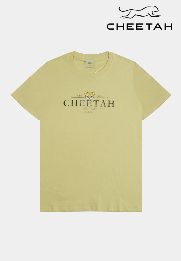 Cheetah Women x Zoo Negara Round Neck Short Sleeve Graphic Tee - CL-96406
