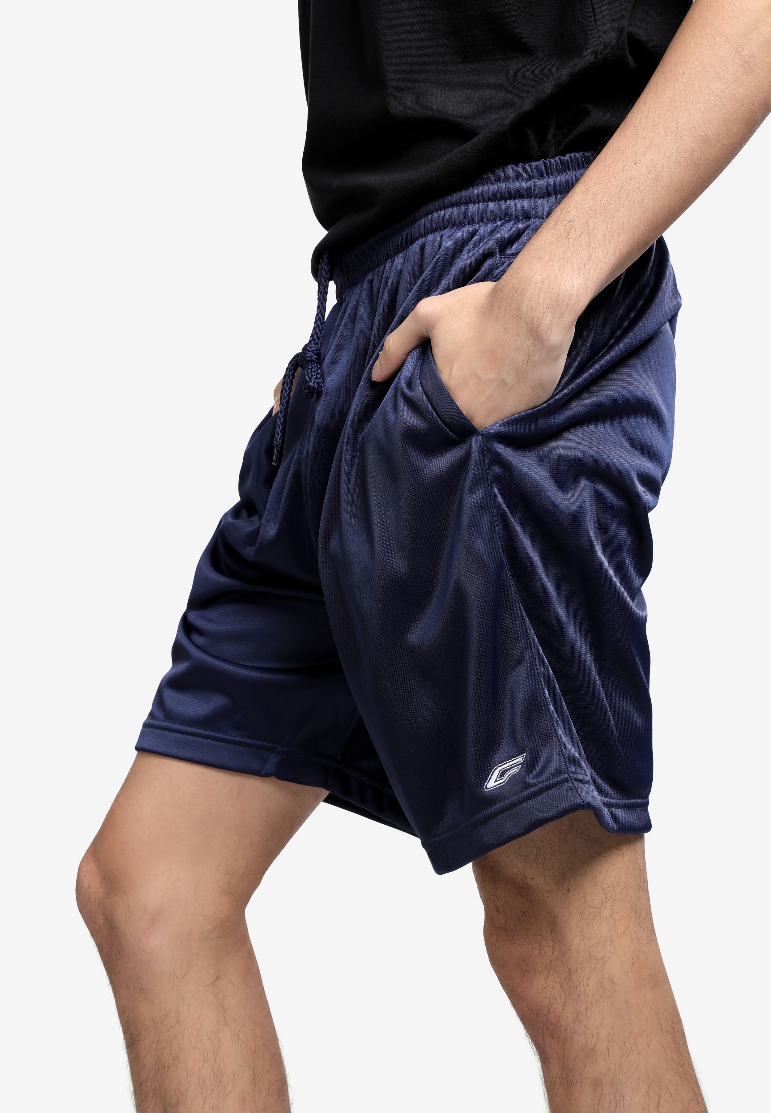 CTH Unlimited Men Tricot Track Shorts With Embroidered Logo - CU-2618(R)