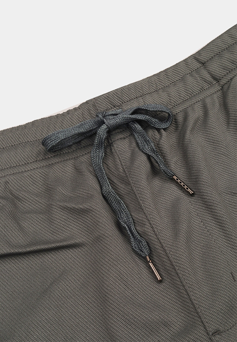 CTH unlimited Regular Fit Fancy Knit Fabric Jogger Shorts - CU-2956