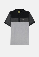 CTH unlimited Men Double Layer Fancy Knit Short Sleeve Polo Shirt - CU-70018