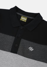CTH unlimited Men Double Layer Fancy Knit Short Sleeve Polo Shirt - CU-70018