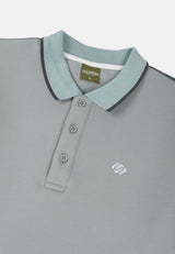 CTH unlimited Men Double Layer Fancy Knit Short Sleeve Polo Shirt - CU-70020