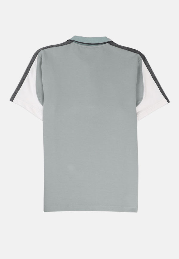 CTH unlimited Men Double Layer Fancy Knit Short Sleeve Polo Shirt - CU-70020