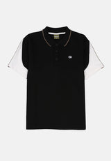 CTH unlimited Men Double Layer Fancy Knit Short Sleeve Polo Shirt - CU-70020