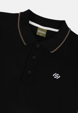 CTH unlimited Men Double Layer Fancy Knit Short Sleeve Polo Shirt - CU-70020