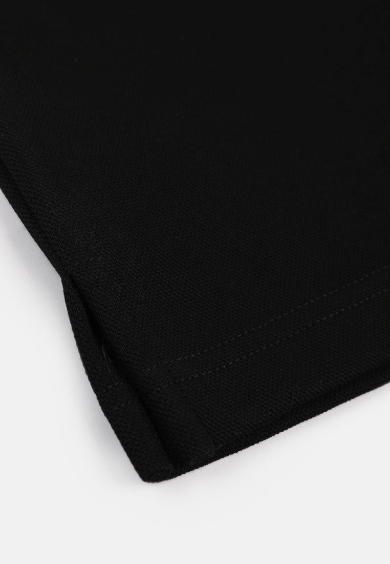 CTH unlimited Men Double Layer Fancy Knit Short Sleeve Polo Shirt - CU-70020