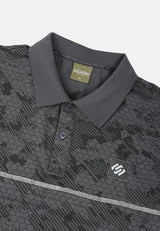 CTH unlimited Double Layer Fancy Knit Short Sleeve Polo Shirt - CU-70026