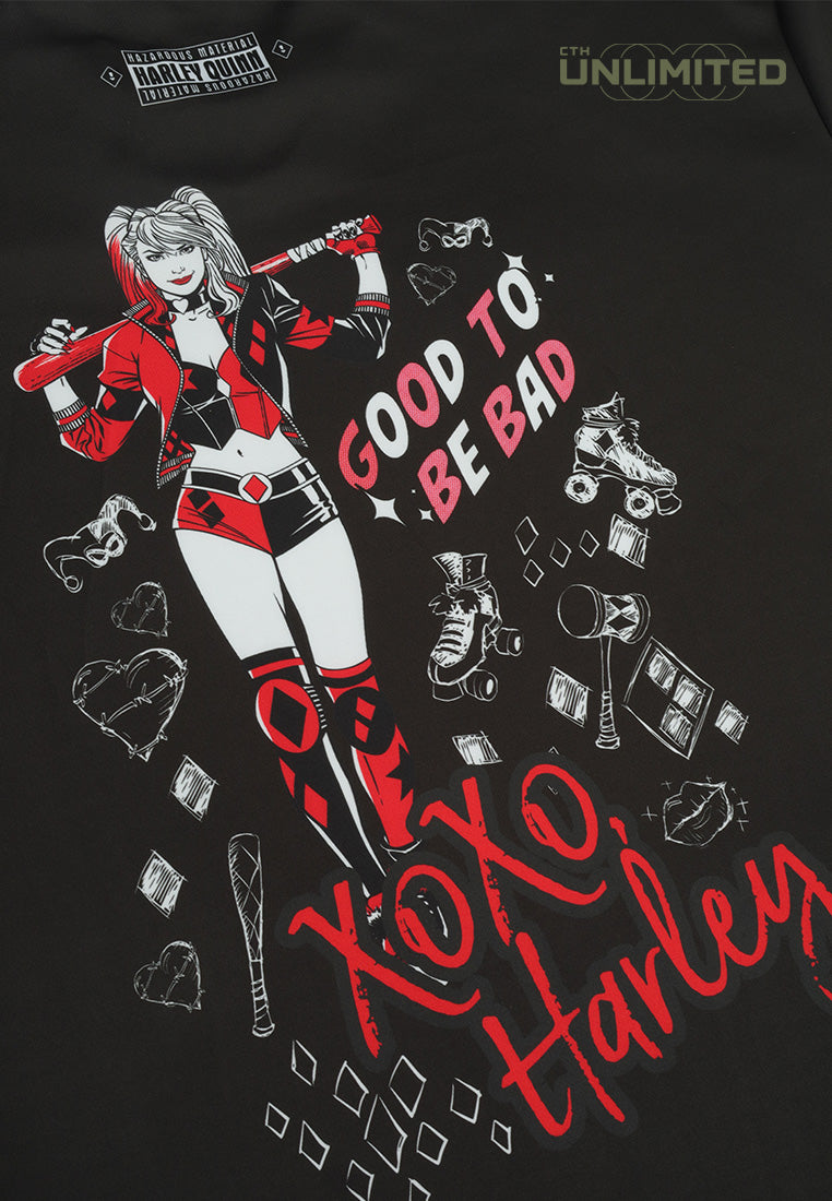 CTH unlimited DC Batman Harley Quinn Full Printed V Neck Short Sleeve NFL Jersey Top - CU-91446