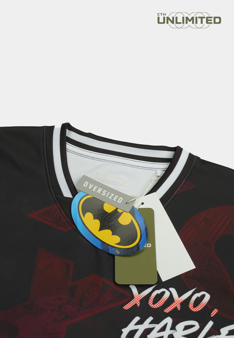 CTH unlimited DC Batman Harley Quinn Full Printed V Neck Short Sleeve NFL Jersey Top - CU-91448