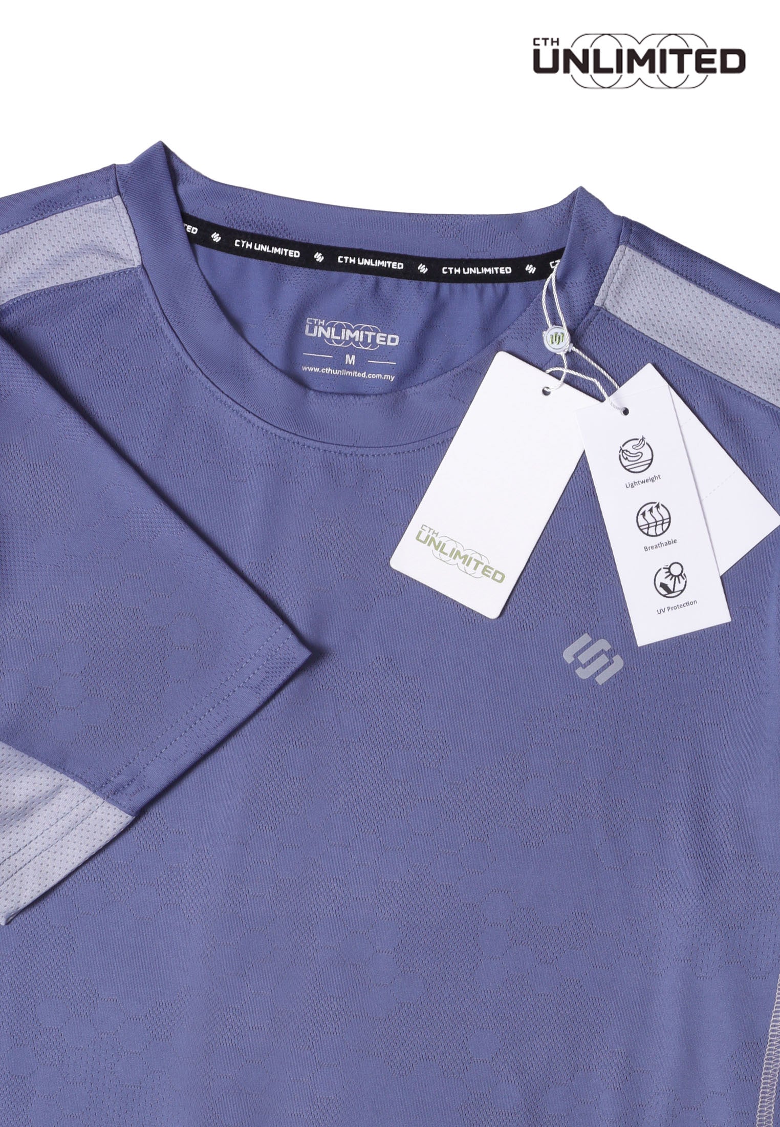 CTH unlimited Men Pickleball UV Protection Regular Fit Polyester Fiber Spandex Short Sleeve Jersey Top - CU-91582
