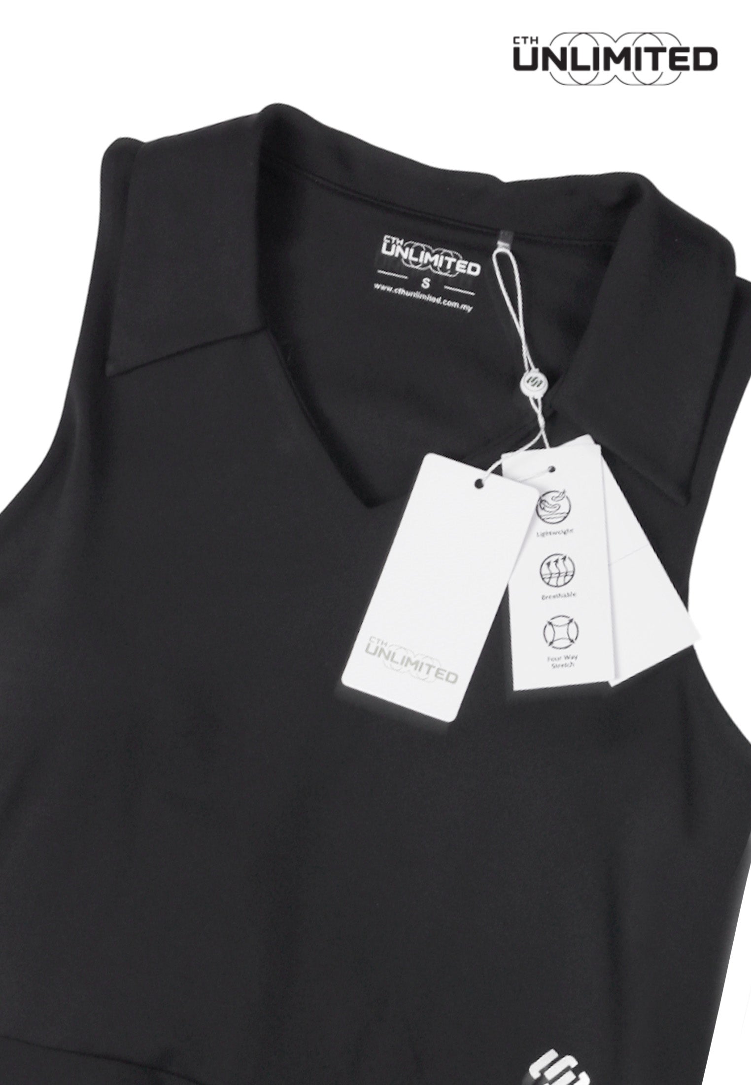 CTH unlimited Women Pickleball Regular Fit Nylon Spandex Sleeveless Polo Dress - CUW-19002