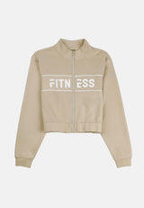 CTH unlimited Women Healthy Fabric Long Sleeve Crop Top Jacket - CUW-3116