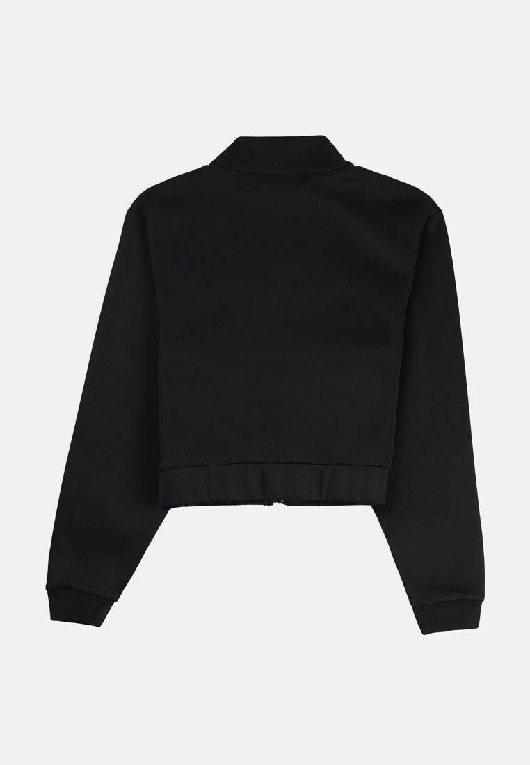 CTH unlimited Women Healthy Fabric Long Sleeve Crop Top Jacket - CUW-3116