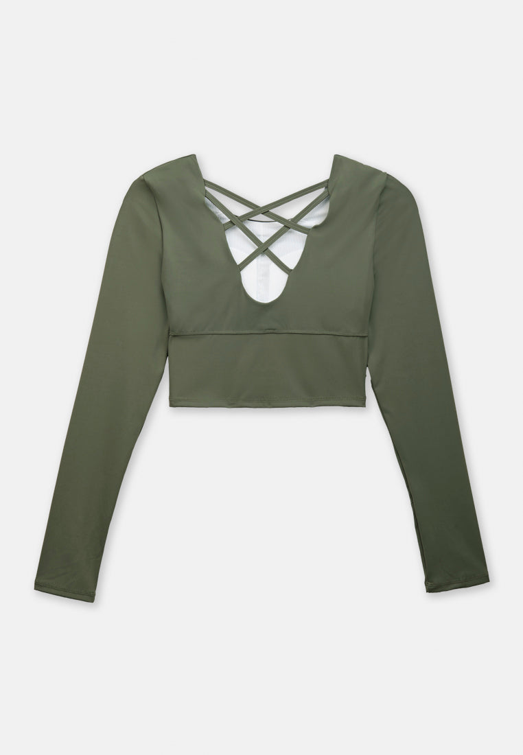 CTH unlimited Women Nylon Spandex Long Sleeve Sports Bra - CUW-6260