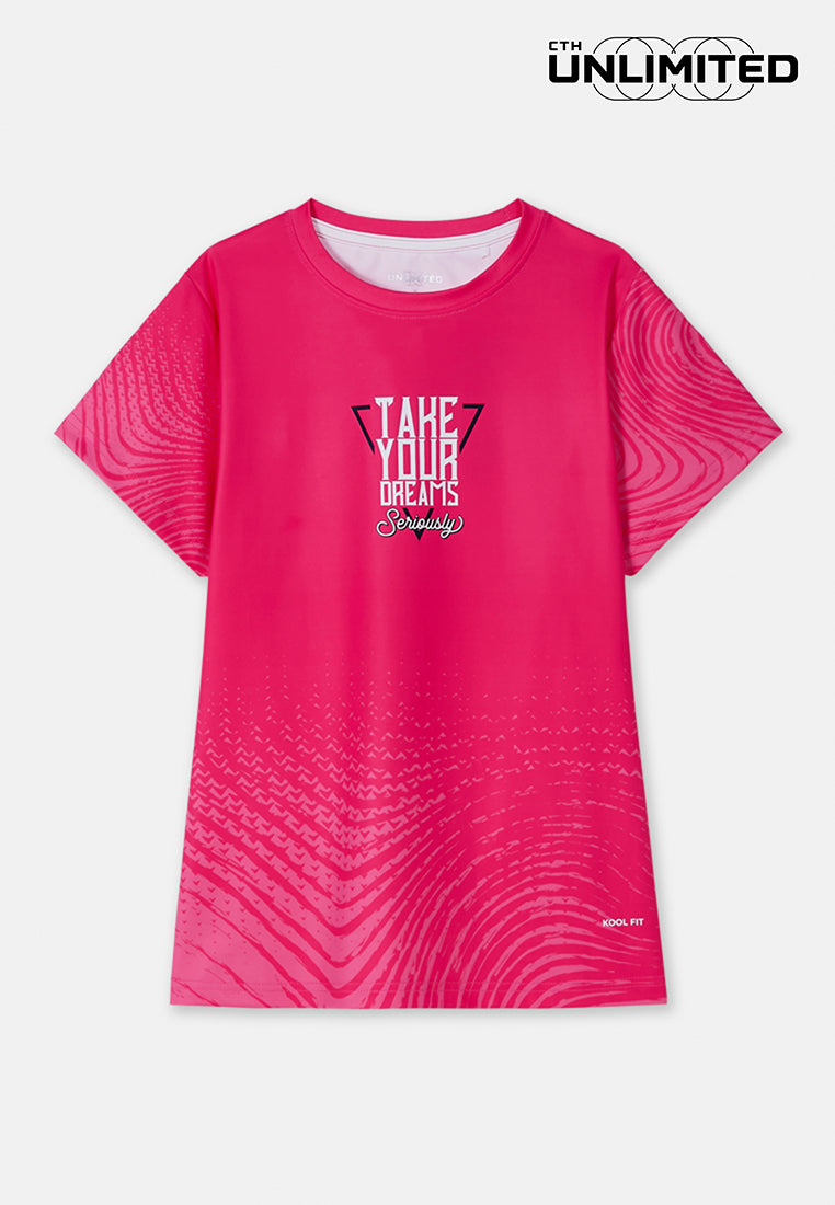 CTH unlimited Women Full Printed Short Sleeve Jersey Top - CUW-91480