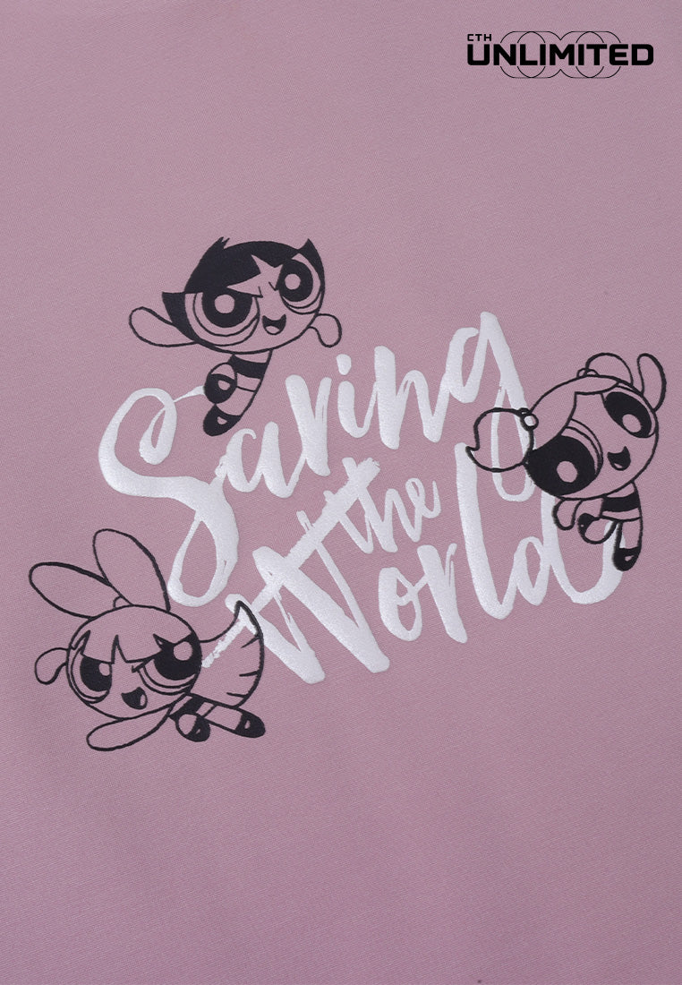 CTH unlimited Women The PowerPuff Girls Boxy Fit Double Interlock Short Sleeve Crop Top - CUW-91580