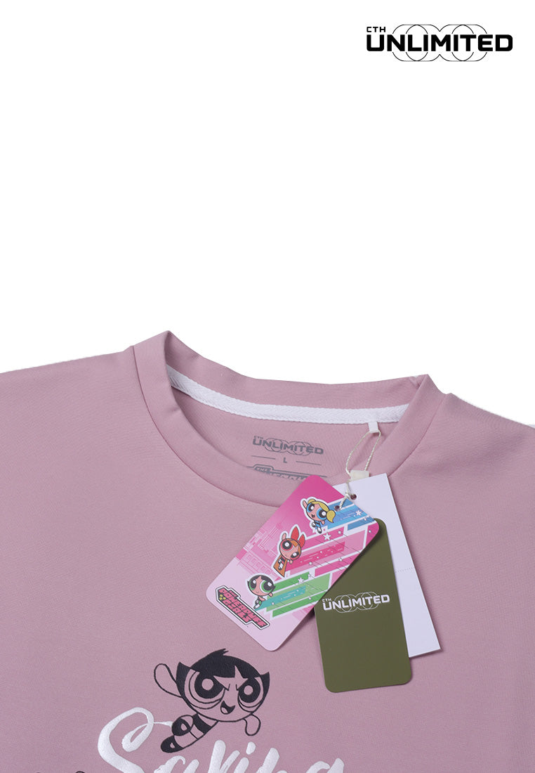 CTH unlimited Women The PowerPuff Girls Boxy Fit Double Interlock Short Sleeve Crop Top - CUW-91580