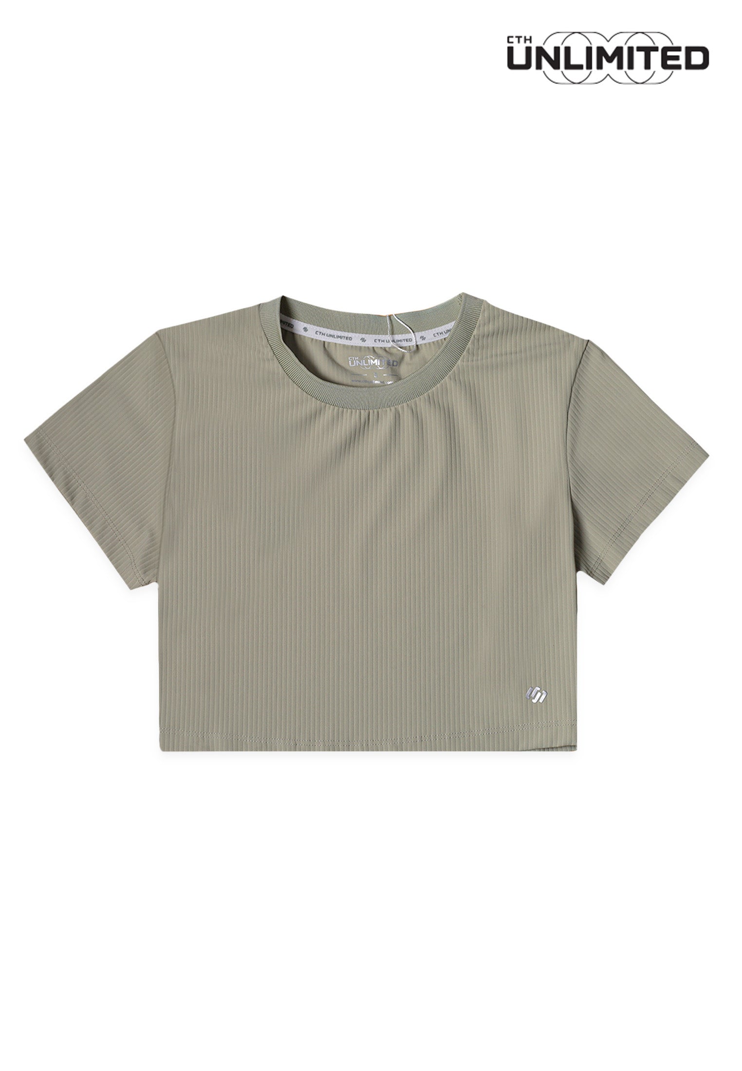 CTH unlimited Women Pickleball Regular Fit Nylon Spandex Short Sleeve Round Neck Crop Top - CUW-91590