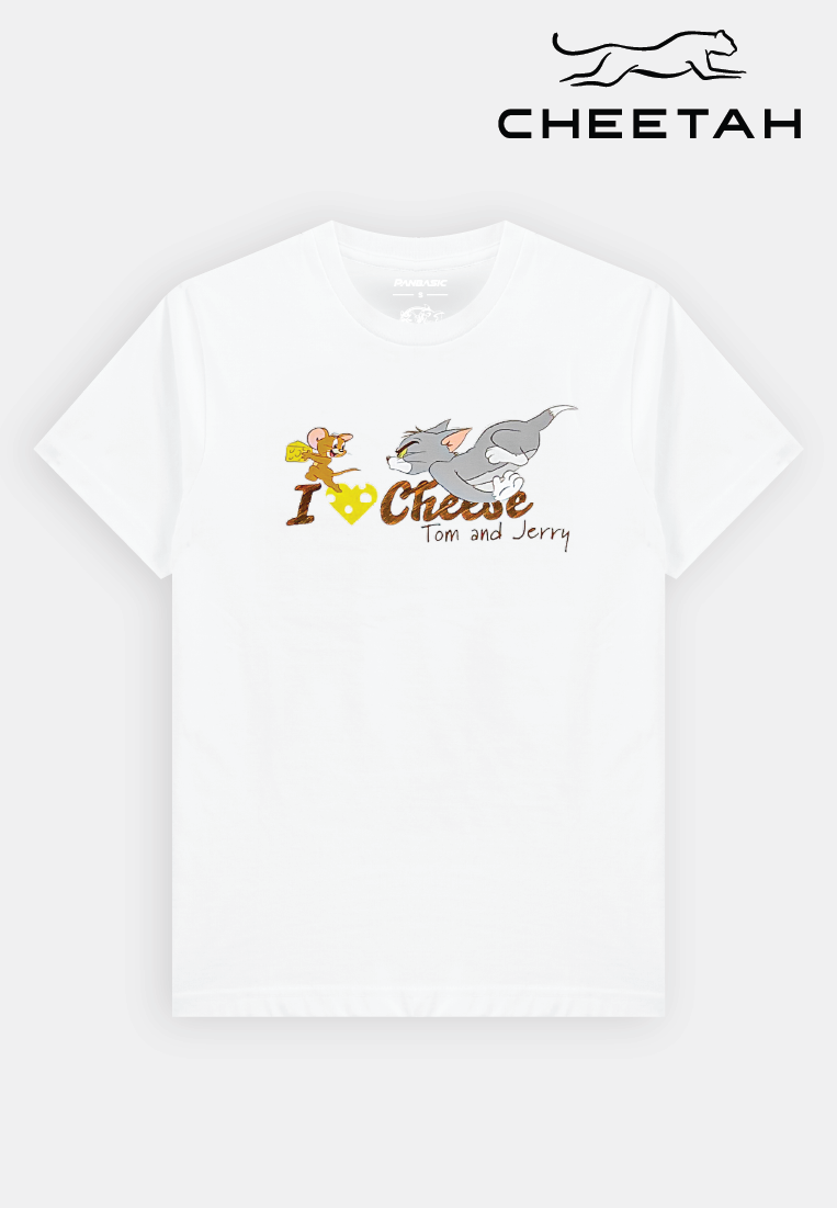 CHEETAH Women Tom And Jerry Cheese Day Basic Short Sleeve Graphic Tee  -  PBW-96132