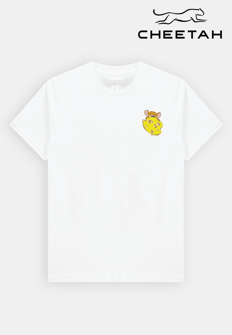 CHEETAH Women Tom And Jerry Cheese Day Basic Short Sleeve Graphic Tee  -  PBW-96136