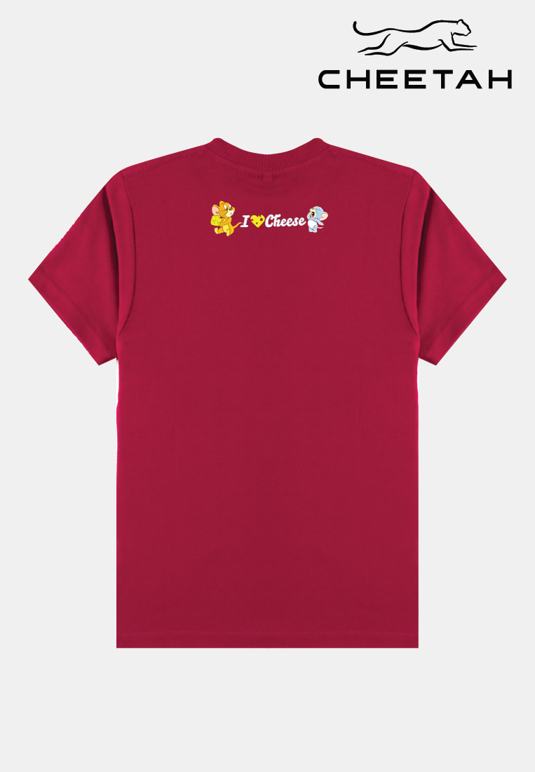 CHEETAH Women Tom And Jerry Cheese Day Basic Short Sleeve Graphic Tee  -  PBW-96138