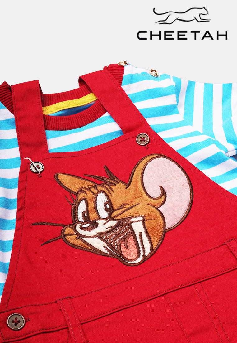 Cheetah Baby Boy Tom And Jerry Dungarees Set - CBB-170062