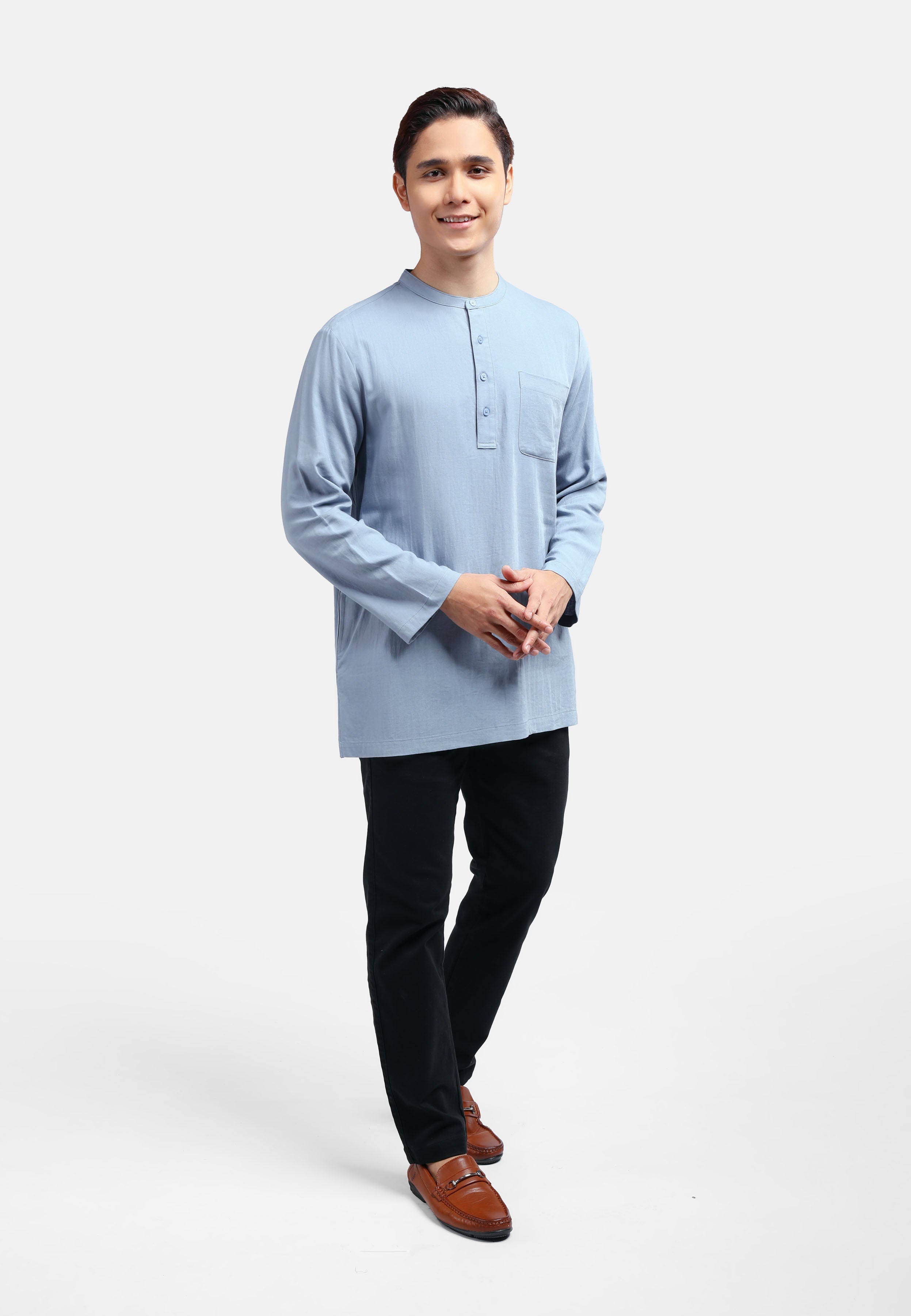 Cheetah Men Regular Fit Cotton Linen Basic Long Sleeve Kurta MDE - 130488