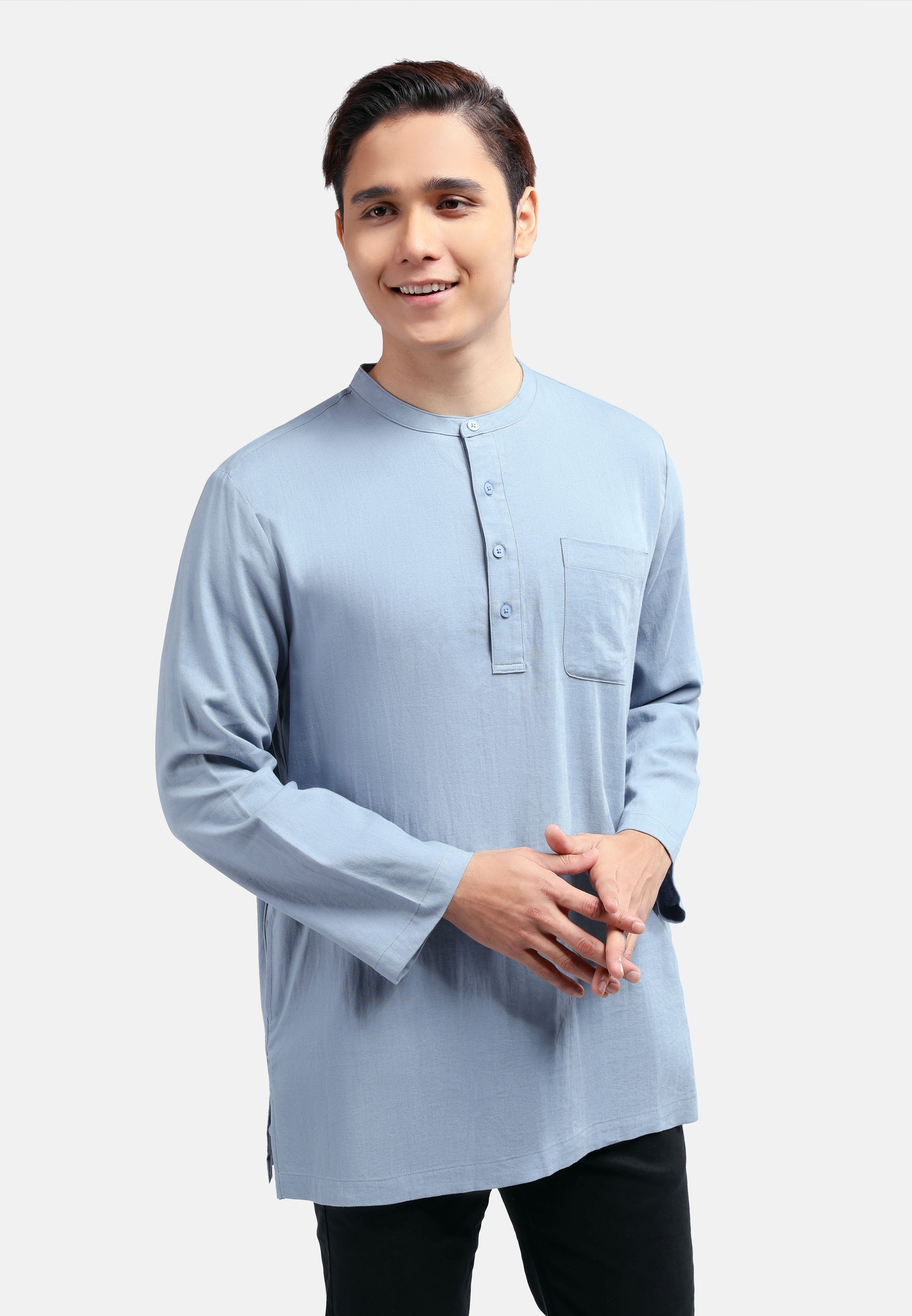 Cheetah Men Regular Fit Cotton Linen Basic Long Sleeve Kurta MDE - 130488