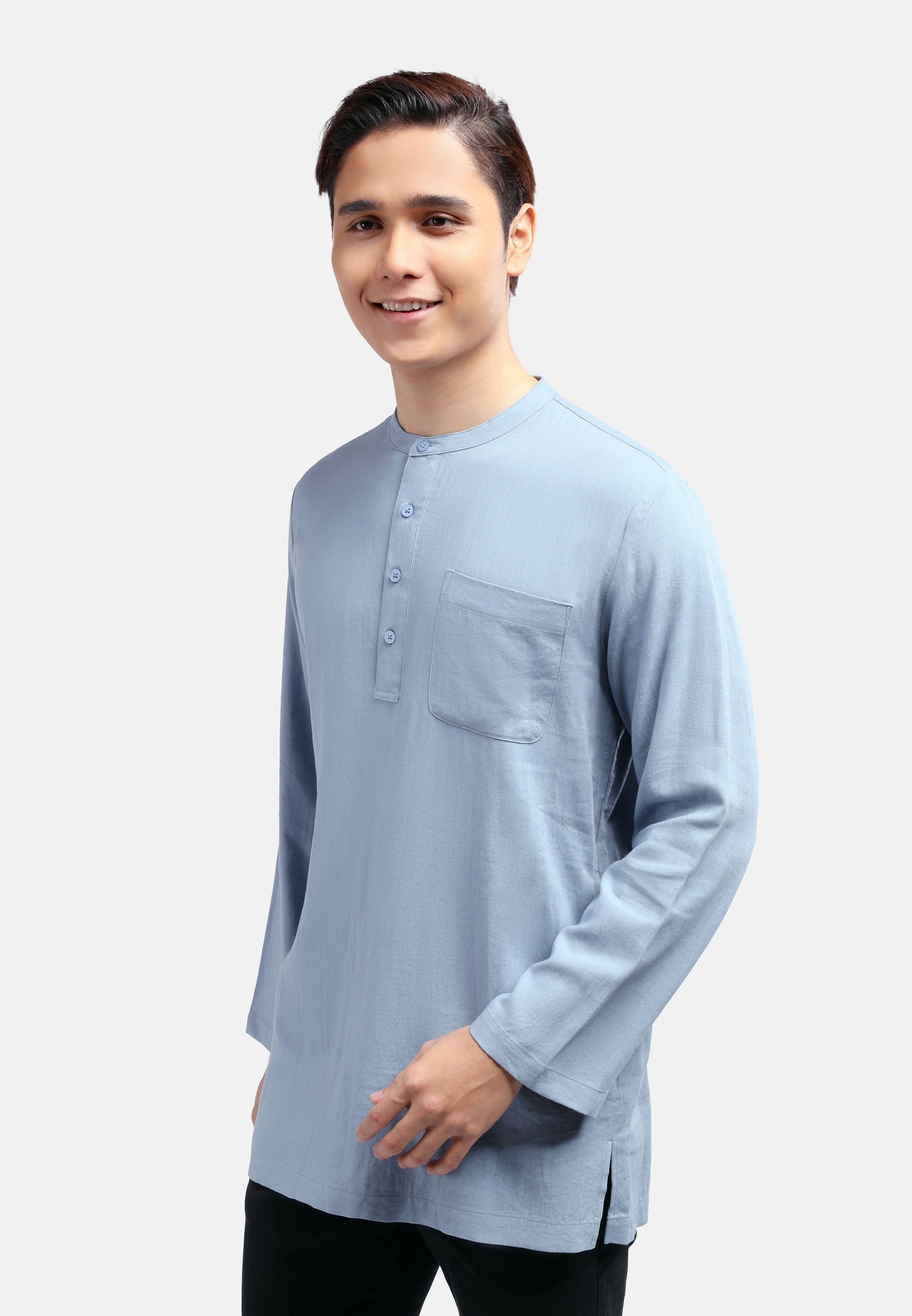 Cheetah Men Regular Fit Cotton Linen Basic Long Sleeve Kurta MDE - 130488