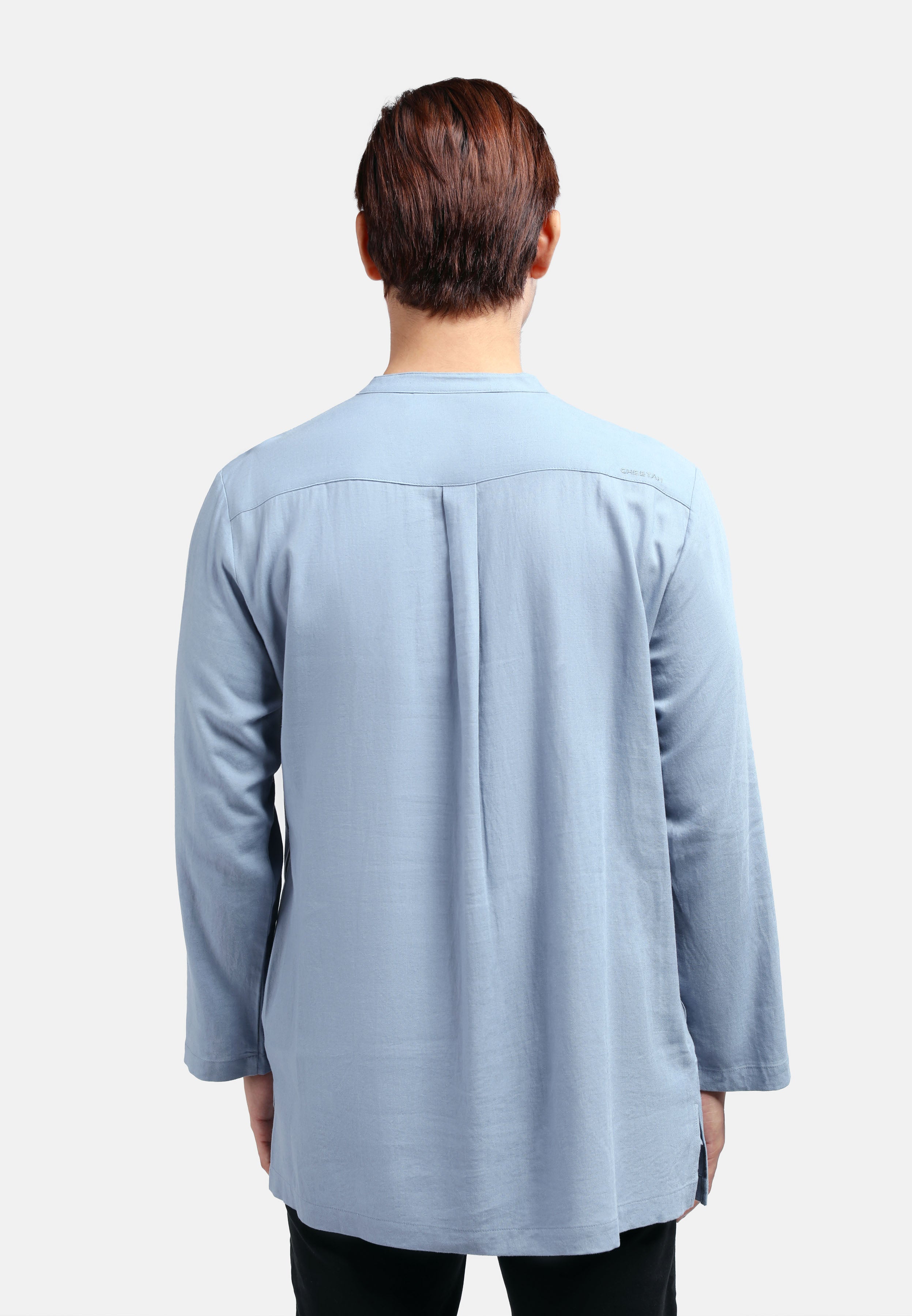 Cheetah Men Regular Fit Cotton Linen Basic Long Sleeve Kurta MDE - 130488