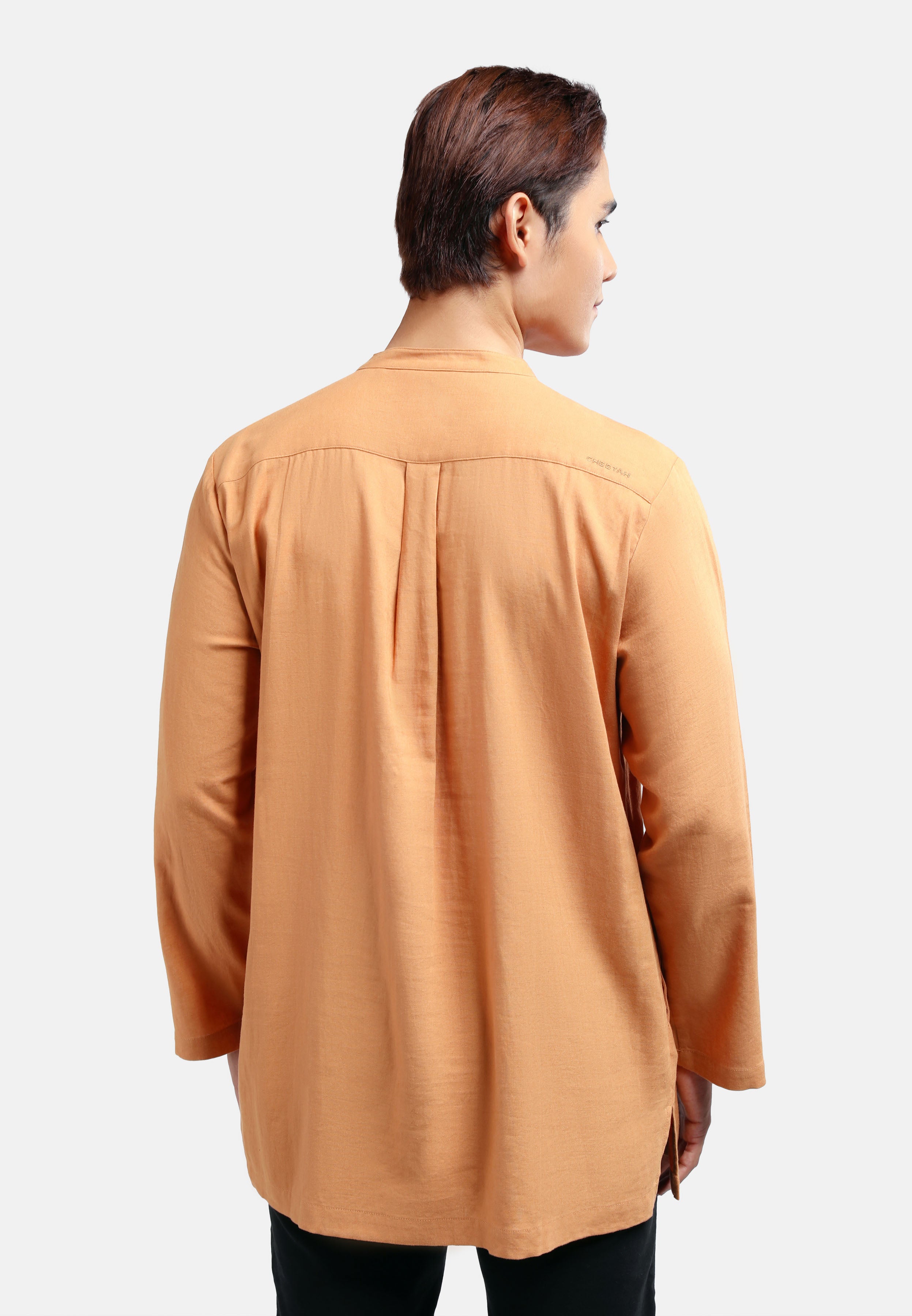 Cheetah Men Regular Fit Cotton Linen Basic Long Sleeve Kurta MDE - 130488