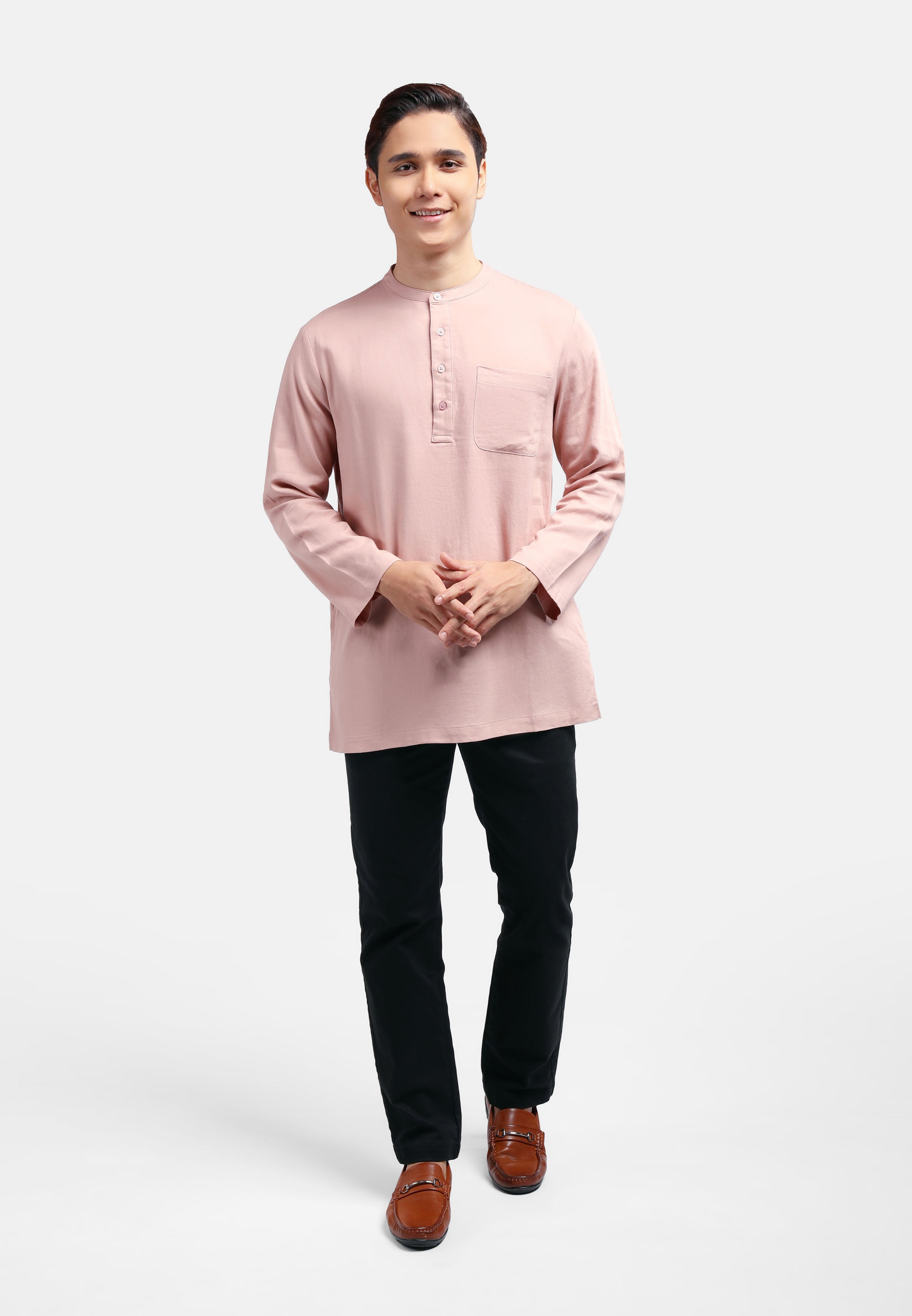 Cheetah Men Regular Fit Cotton Linen Basic Long Sleeve Kurta MDE - 130488