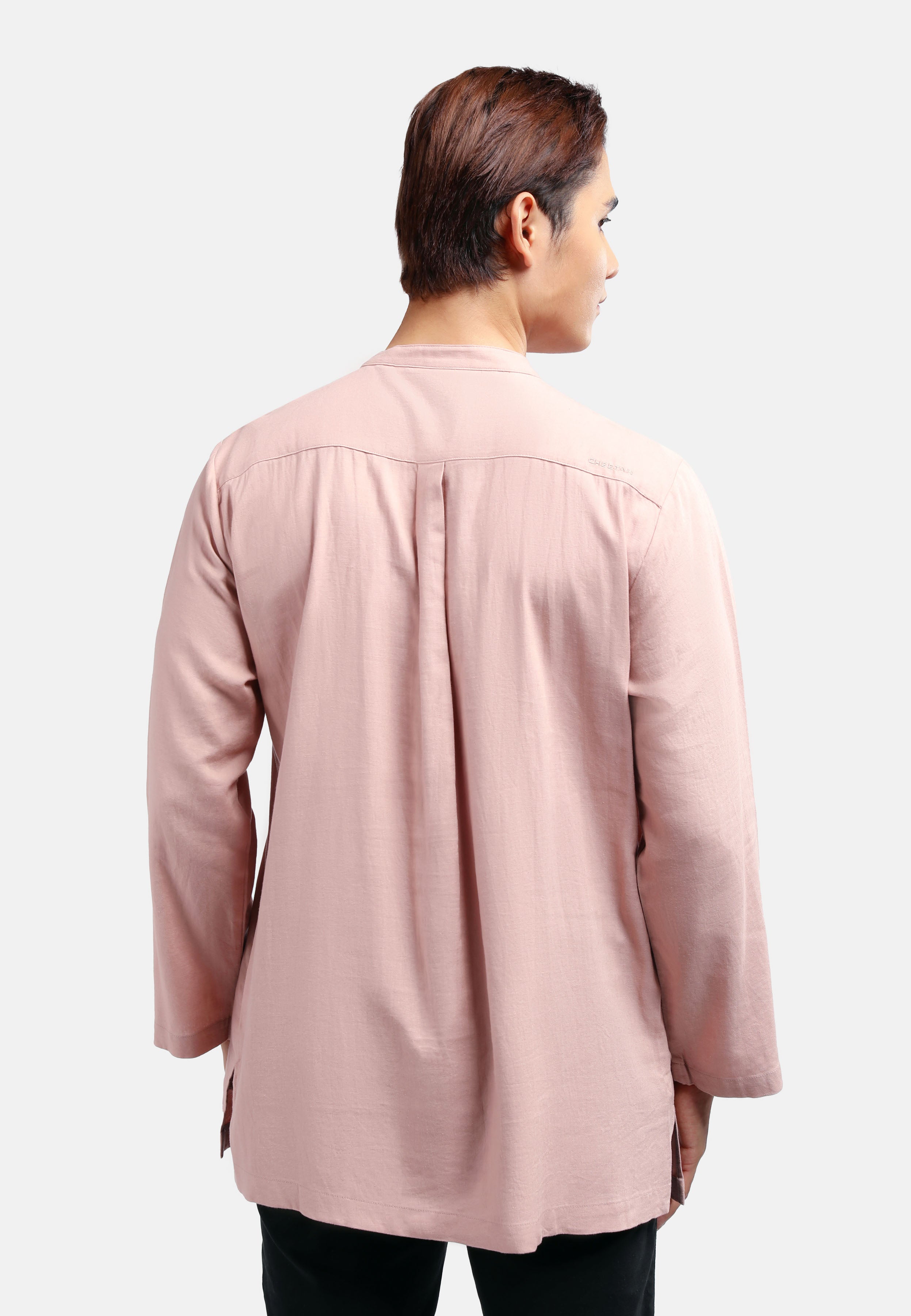 Cheetah Men Regular Fit Cotton Linen Basic Long Sleeve Kurta MDE - 130488