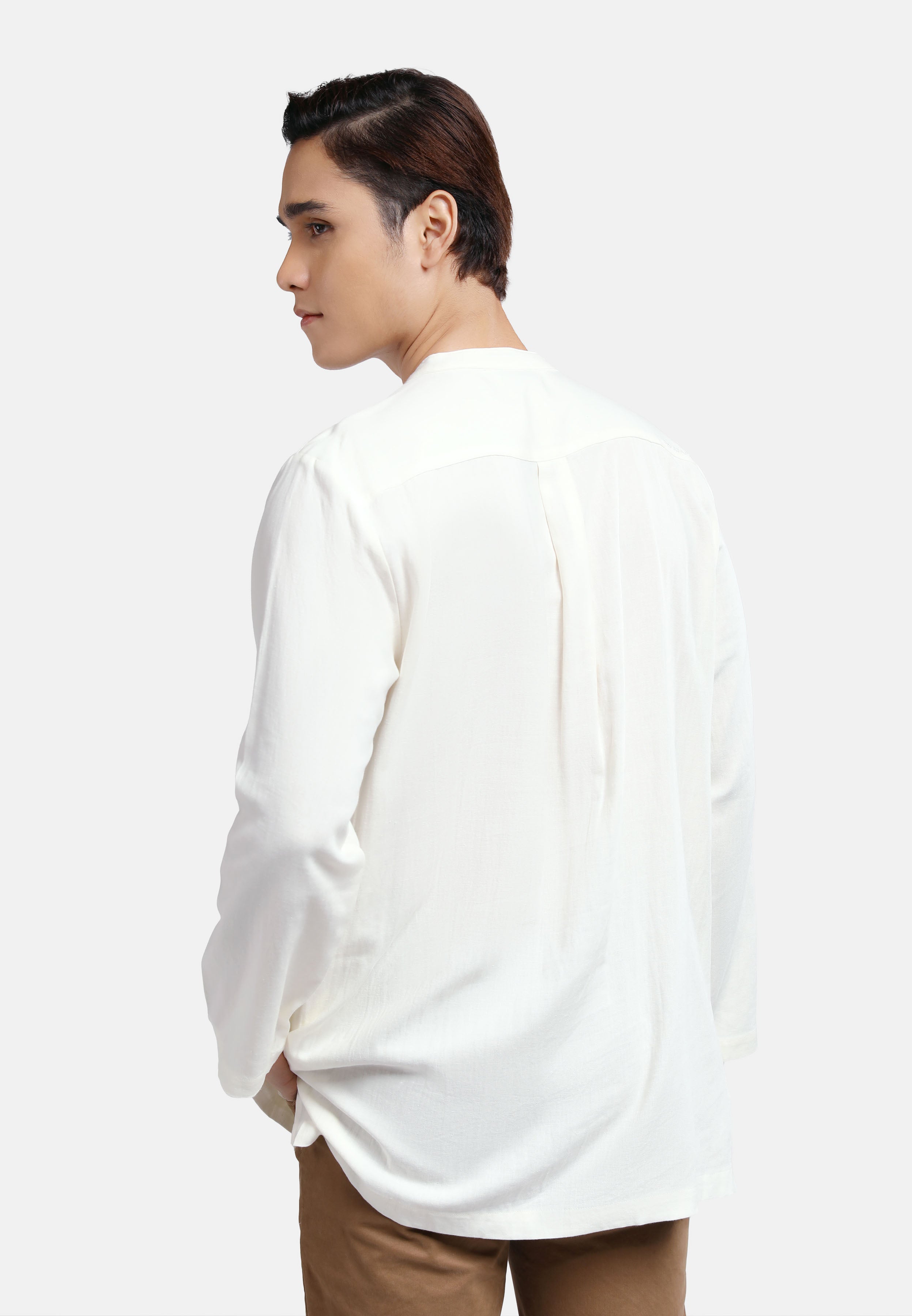 Cheetah Men Regular Fit Cotton Linen Basic Long Sleeve Kurta MDE - 130488