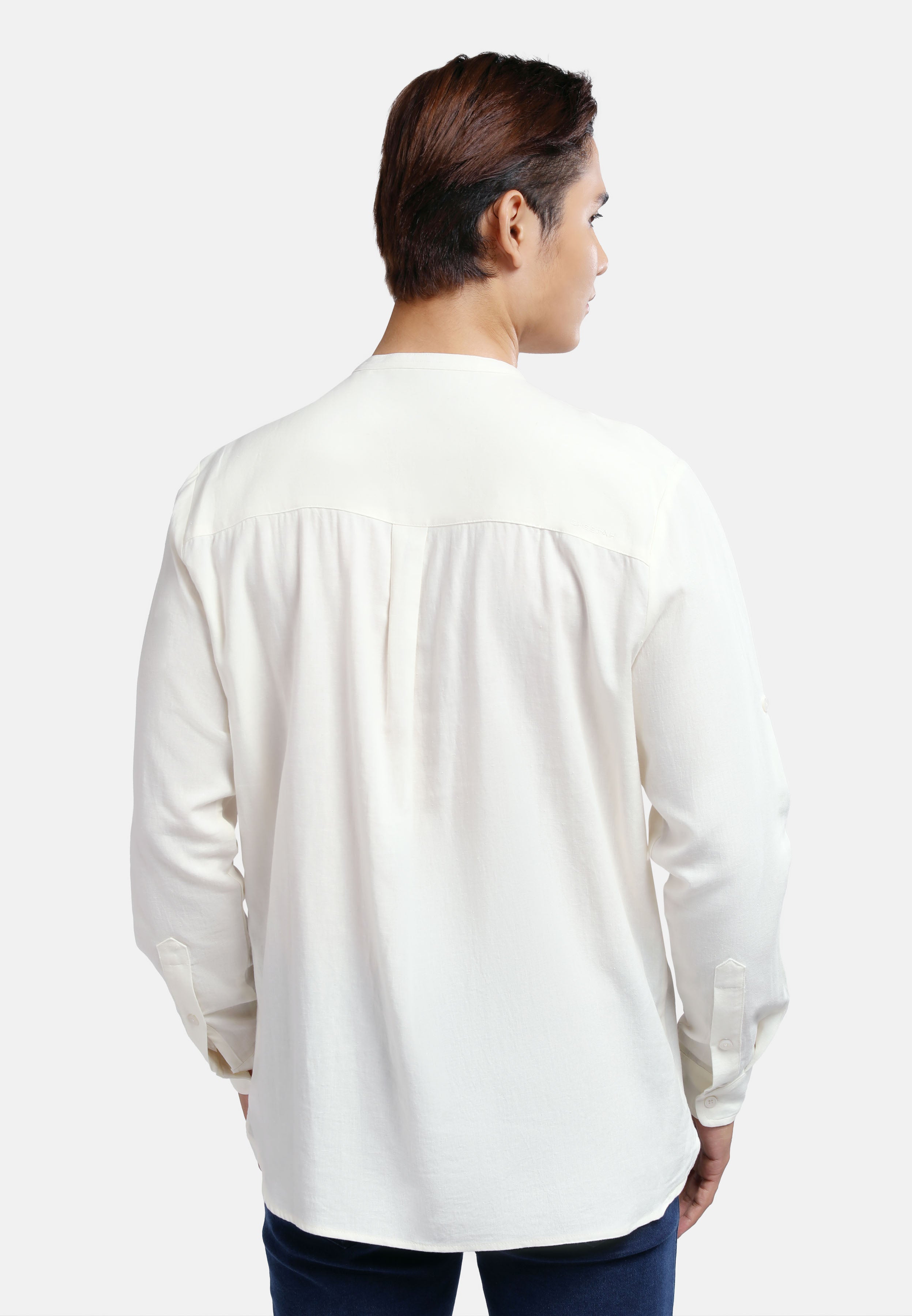 Cheetah Men Regular Fit Cotton Linen Basic Long Sleeve Kurta MDE - 130490