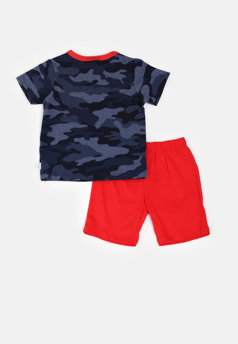 Baby Cheetah Boy Short Sleeves Suit Set - CBB-182616(F)