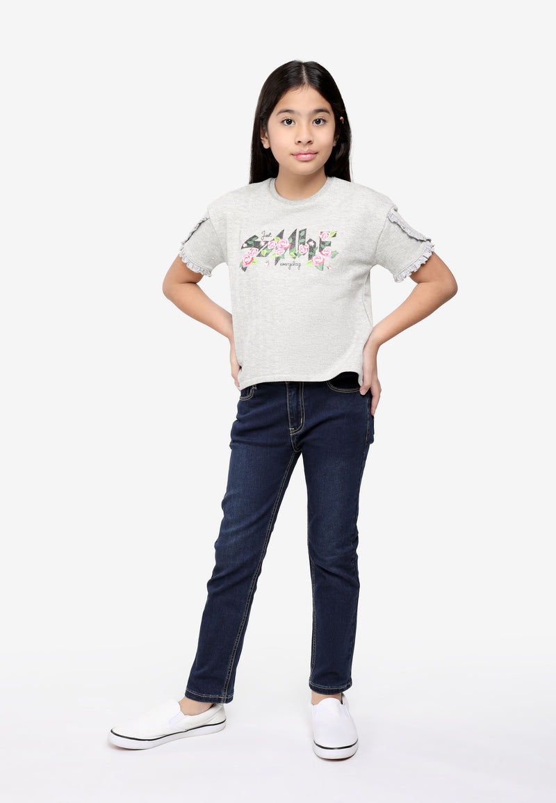 Cheetah Kids Girl Short Sleeves Top - CJG-92538