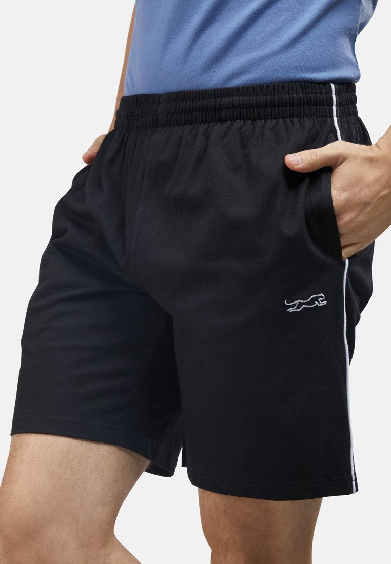 Cheetah Men Fine Cotton Blend Easy Track Shorts With Side Stripes - 23092(R)