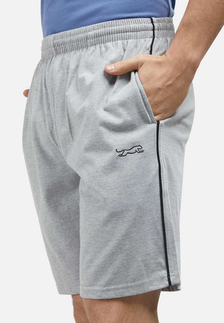 Cheetah Men Fine Cotton Blend Easy Track Shorts With Side Stripes - 23092(R)