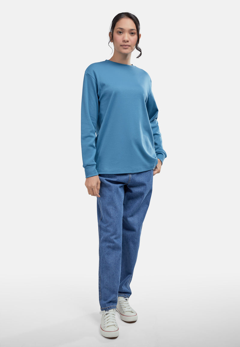 CHEETAH Women Basic Crew Neck Long Sleeve Top - CL-65758