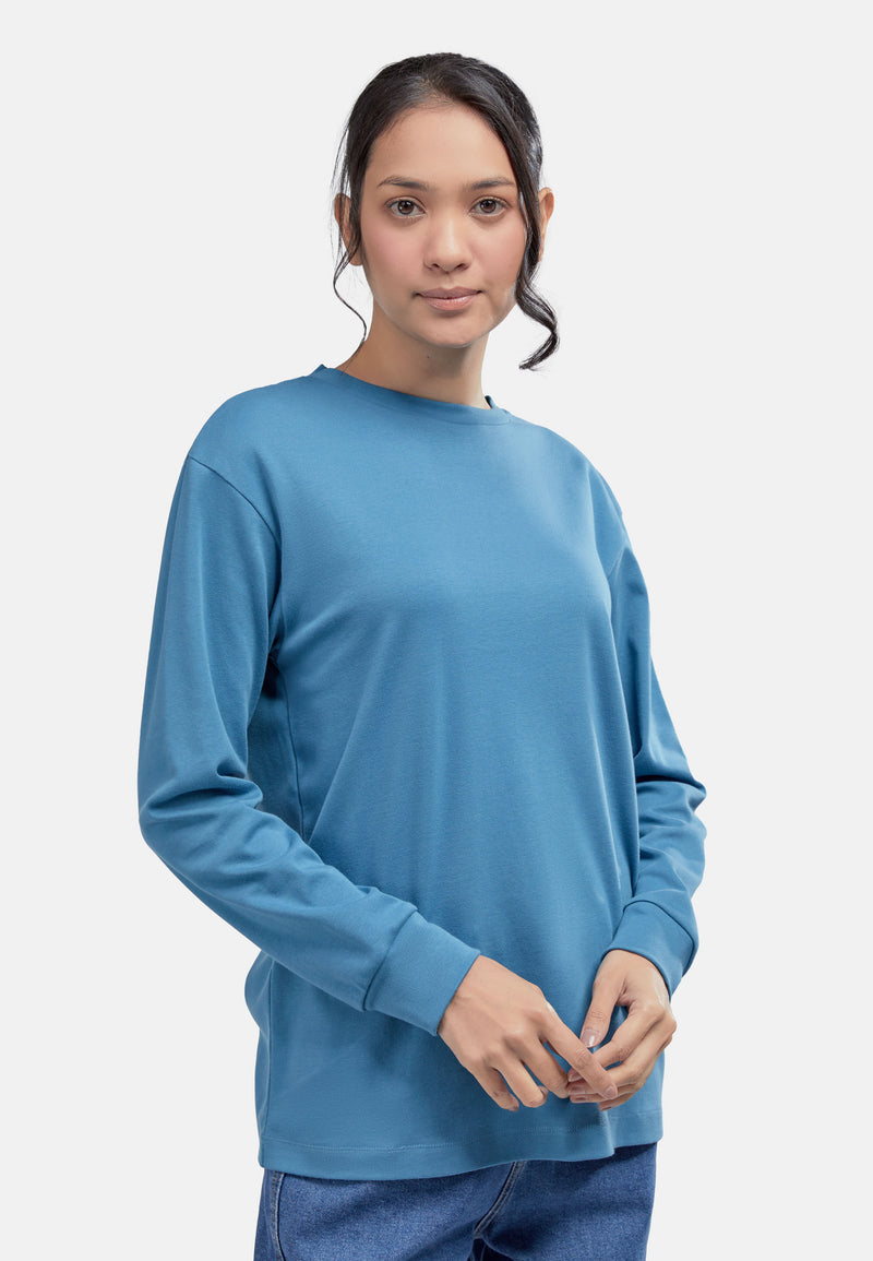CHEETAH Women Basic Crew Neck Long Sleeve Top - CL-65758