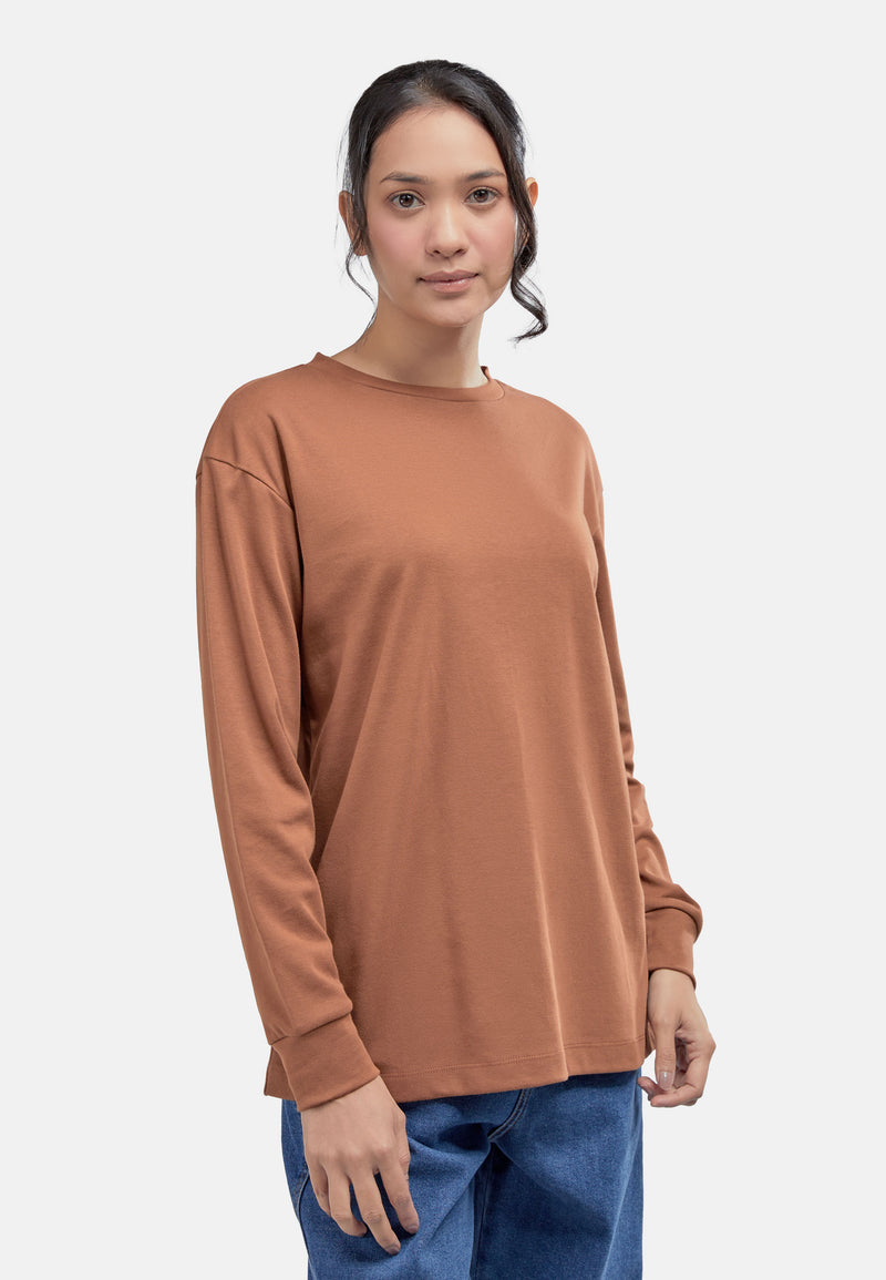 CHEETAH Women Basic Crew Neck Long Sleeve Top - CL-65758