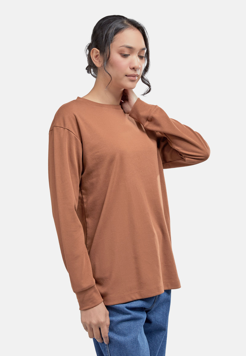 CHEETAH Women Basic Crew Neck Long Sleeve Top - CL-65758