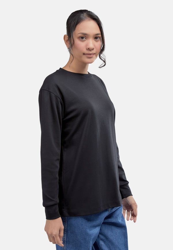 CHEETAH Women Basic Crew Neck Long Sleeve Top - CL-65758