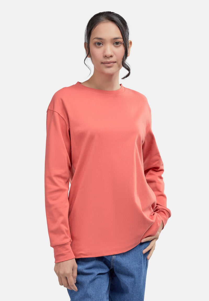 CHEETAH Women Basic Crew Neck Long Sleeve Top - CL-65758