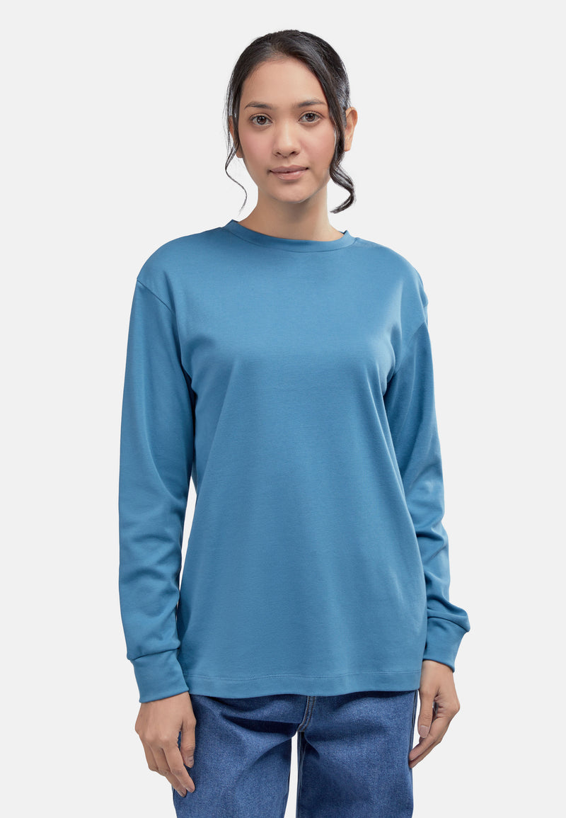 CHEETAH Women Basic Crew Neck Long Sleeve Top - CL-65758
