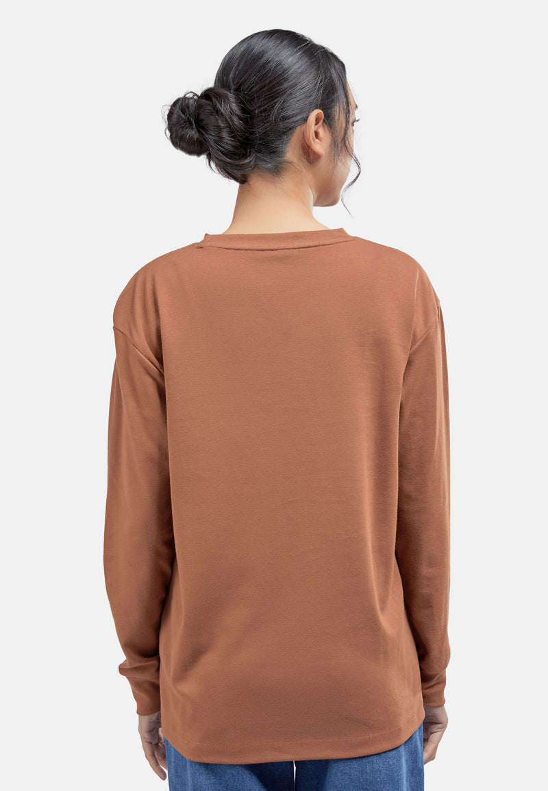 CHEETAH Women Basic Crew Neck Long Sleeve Top - CL-65758